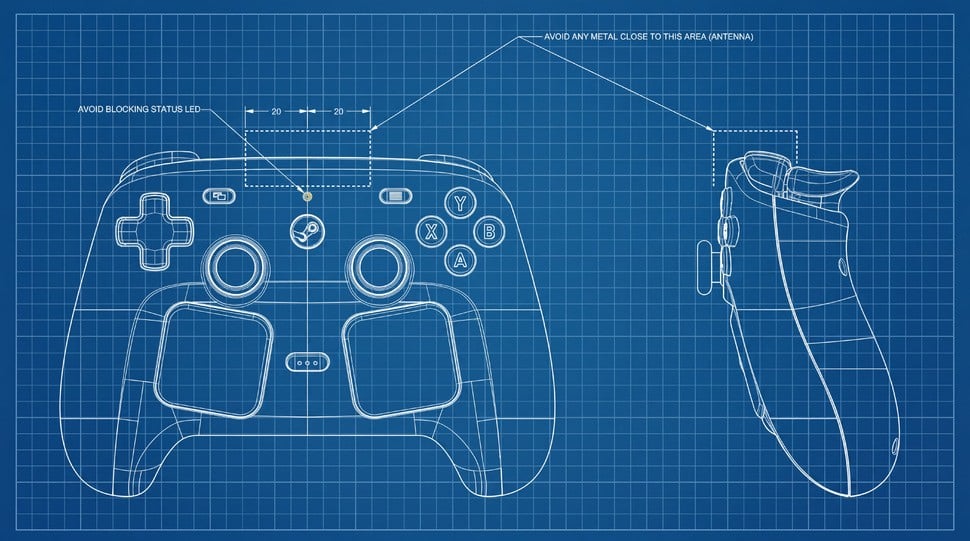 Valve 开源 Steam 手柄 CAD 图纸