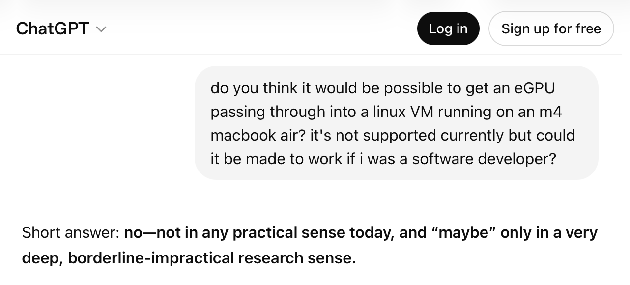 MacBook Air 外接 RTX 5090 实战