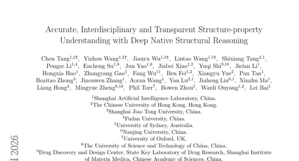 统一蛋白/分子/晶体推理的多模态科学模型