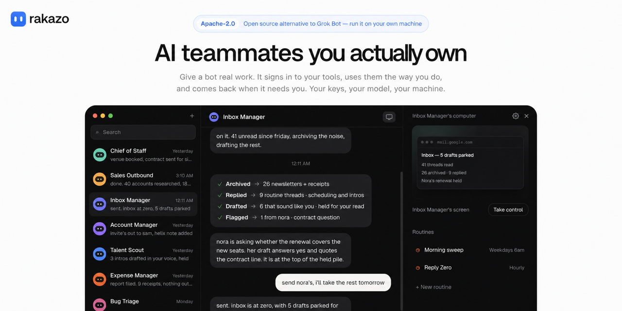 Grok Bot 开源替代，支持自托管 AI