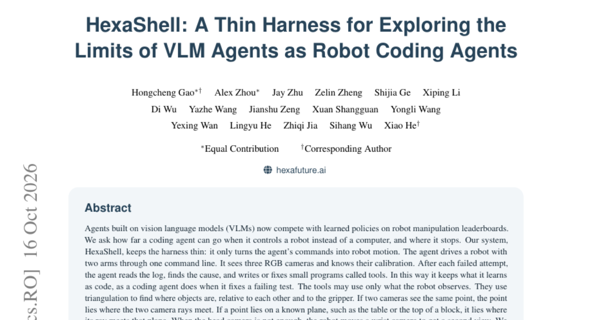 VLM 纯代码操控双臂机器人